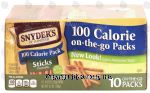 Snyder's Of Hanover 100 Calorie Packs pretzel sticks, 10 on-the-go packs Center Front Picture