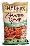 Snyder's Of Hanover Gluten Free pretzel sticks, dairy free, egg free Center Front Picture