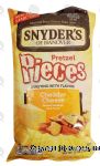 Snyder's Of Hanover  cheddar cheese pretzel pieces of sourdough hard pretzels Center Front Picture