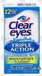 Clear Eyes Triple Action moisturizes, lubricant / redness reliever eye drops, 2x lubricants Center Front Picture