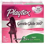 Playtex Gentle Glide 360 tampons, super absorbency, deodorant, plastic applicator Center Front Picture