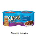 9 Lives  shredded beef in gravy cat food, 4 5.5-ounce cans Center Front Picture