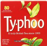 Ty-phoo  british tea, 80-foil fresh tea bags Center Front Picture