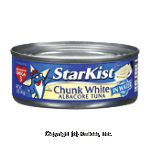 Star Kist  chunk white albacore tuna in water Center Front Picture