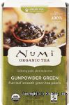 Numi organic tea gunpowder green, full-leaf smooth green tea pearls, 18-bags Center Front Picture