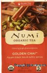 Numi Golden Chai assam black tea & sultry spices, medium caffeine, 18-tea bags Center Front Picture