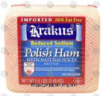 Krakus  polish ham, reduced sodium, 98% fat free Center Front Picture