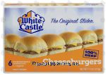 White Castle The Original Slider cheeseburgers, 100% beef, 6 ct, 3 - 2packs Center Front Picture