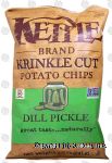 Kettle Chips Krinkle Cut dill pickle potato crisps Center Front Picture