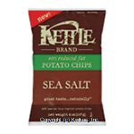 Kettle Chips  sea salt potato chips, 40% less fat Center Front Picture