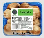 Open Acres picked fresh whole baby bella mushrooms Center Front Picture