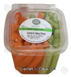 Open Acres picked fresh carrot & celery sticks in water Center Front Picture