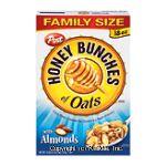 Post Honey Bunches of Oats crispy flakes, crunchy oat clusters & a touch of honey with almonds Center Front Picture