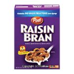 Post Raisin Bran whole wheat & bran cereal Center Front Picture