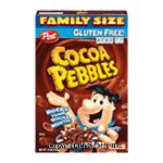 Post Cocoa Pebbles rice cereal with cocoa sweetening Center Front Picture