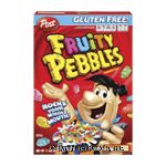 Post Fruity Pebbles fruit flavored sweetened rice cereal Center Front Picture