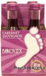 Barefoot  cabernet sauvignon wine of California, 13% alc. by vol., 187-ml single serve Center Front Picture