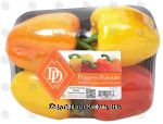 Double Diamond  peppers, tri-color, greenhouse grown Center Front Picture