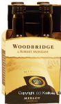 Woodbridge by Robert Mondavi merlot wine of California, 13.5% alc. by vol., 187-ml single serve Center Front Picture