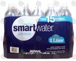 Glaceau smart vapor distilled water and electrolytes for taste, 1-liter Center Front Picture