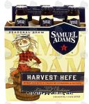 Samuel Adams Harvest Hefe or Fresh As Helles wheat ale with a touch of cinnamon & nutmeg, 12-fl. oz., 5.4% alc. by vol. Center Front Picture