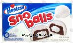 Hostess Sno balls coconut & marshmallow covered chocolate cake with creamy filling, 6-individually wrapped Center Front Picture