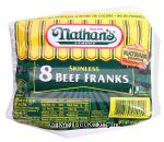 Nathan's Famous skinless beef franks, 8-count Center Front Picture