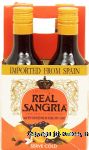 Cruz Garcia Real Sangria red wine and natural citrus flavors from Spain, 10% alc. by vol., 187-ml single serve Center Front Picture