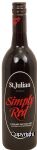 St. Julian Simply Red a semi-dry red table wine, 11% alc./vol. Center Front Picture