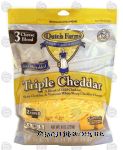 Dutch Farms Fancy Shredded triple cheddar; mild cheddar, sharp cheddar & vermont white sharp cheddar cheeses Center Front Picture