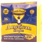 Dutch Farms  american pasteurized prepared cheese product, wisconsin select, 16 individually wrapped slices Center Front Picture