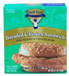 Dutch Farms  breaded chicken breast patty on a bun Center Front Picture