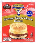 Dutch Farms  sausage, egg, & cheese biscuit, frozen, 4-pack Center Front Picture