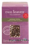 Two Leaves Tea Company  jasmine petal whole leaf green tea, 15-sachets Center Front Picture