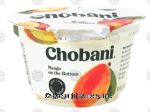 Chobani  greek yogurt mango on the bottom, 2% milk fat Center Front Picture