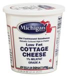 Michigan  low fat cottage cheese 1% milkfat, grade A Center Front Picture