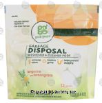 Grab Green  garbage disposal freshener & cleaner pods, tangerine with lemongrass, non-toxic Center Front Picture