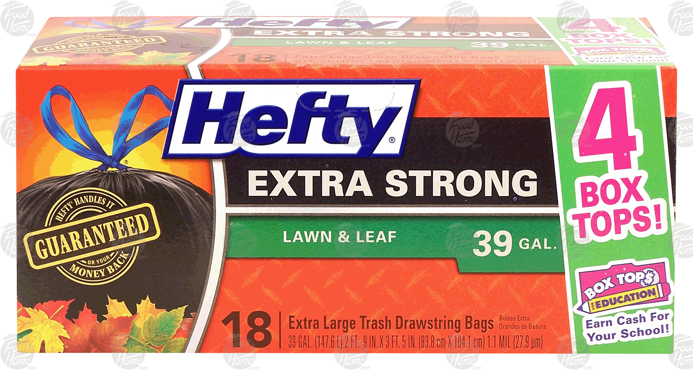  Hefty Ultra Strong Lawn and Leaf Large Trash Bags, 39