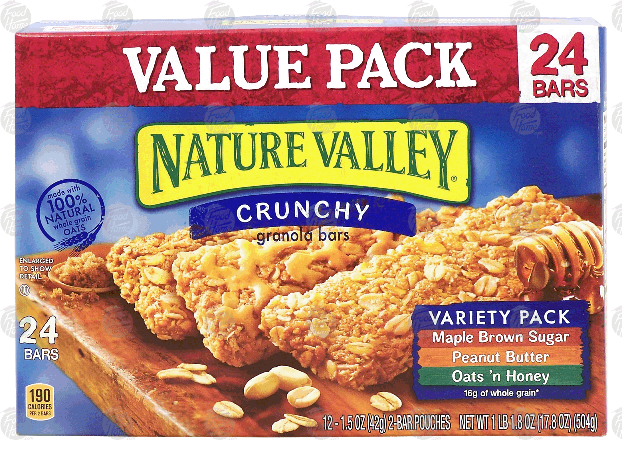 Nature Valley Value Size Crunchy Granola Bars Variety Pack, 24 Count /17.8  oz