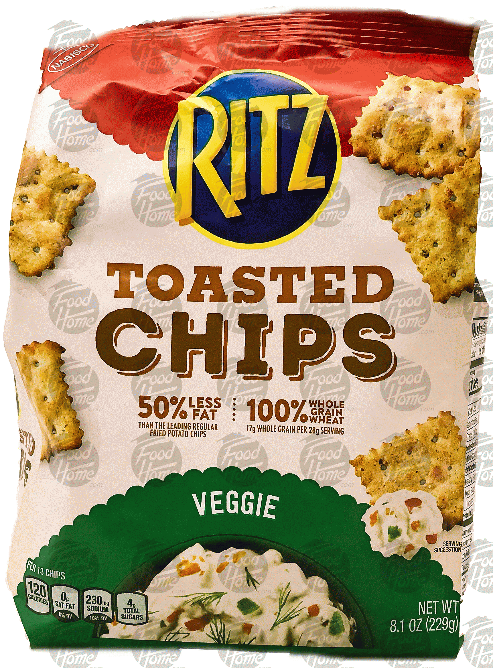 Groceries Product Infomation For Nabisco Ritz Veggie Toasted Chips Bag 4400005109 5753