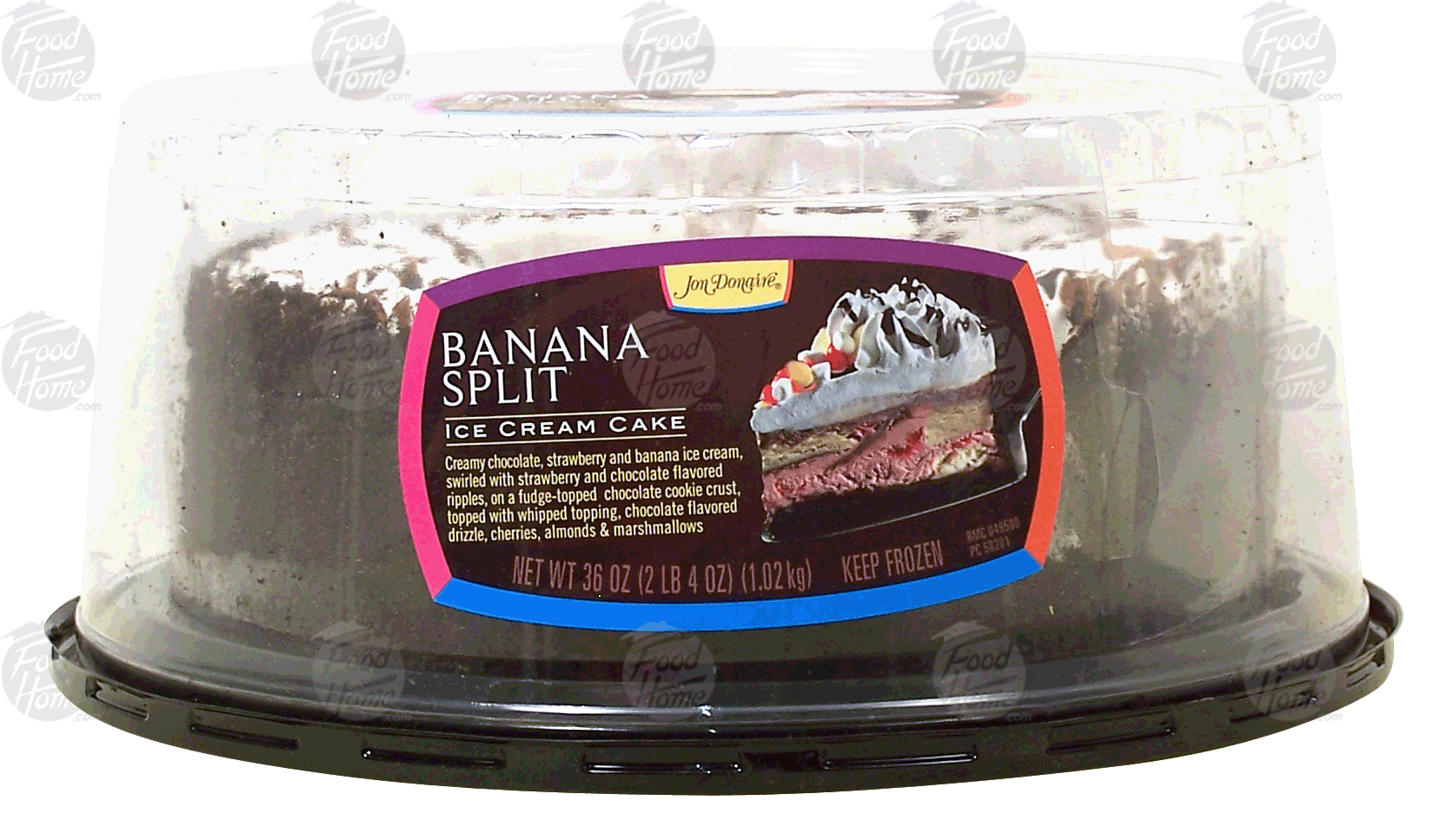 banana split ice cream cake