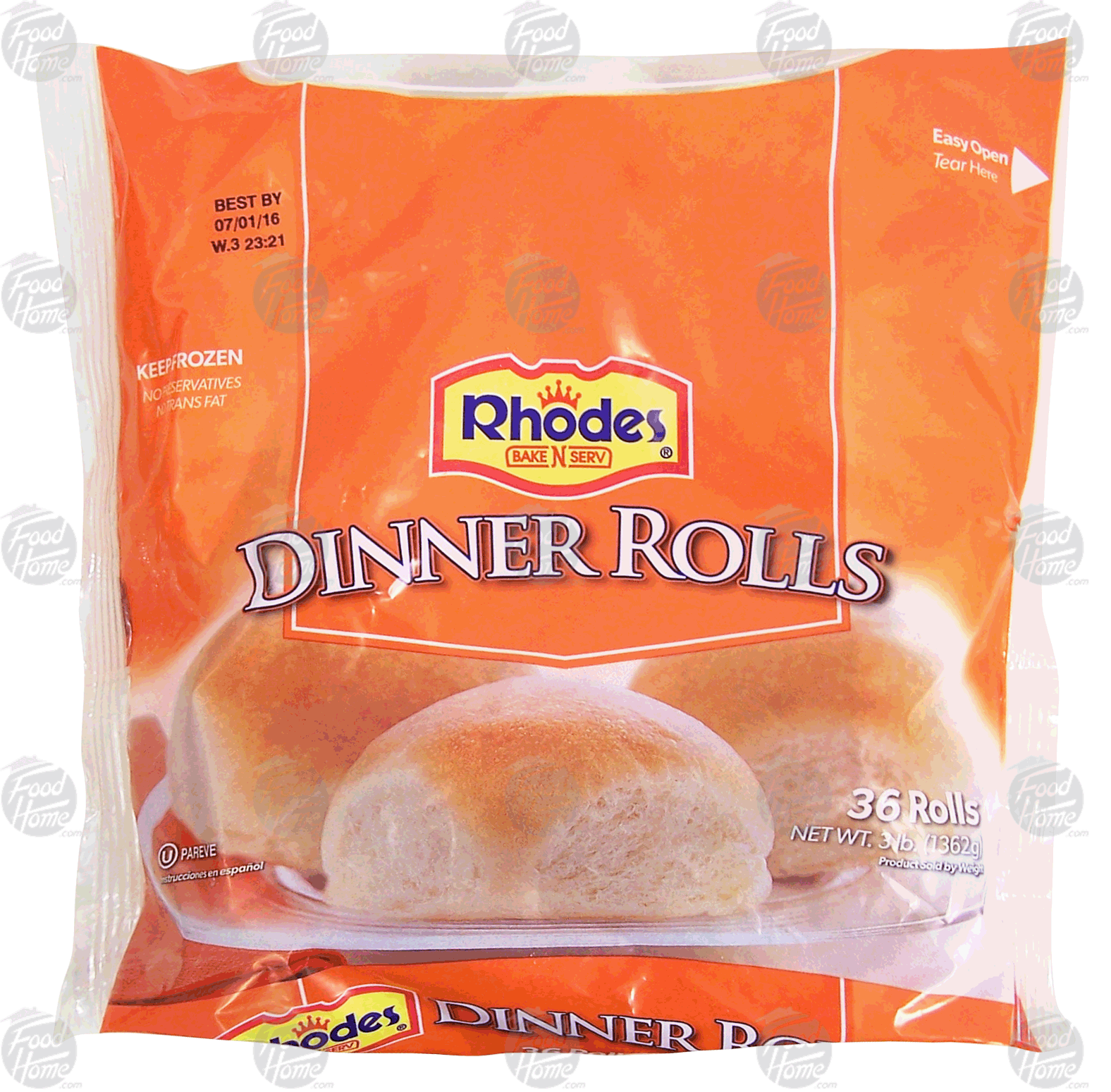 Groceries-Express.com Product Infomation For Rhodes Bake N Serv Dinner ...