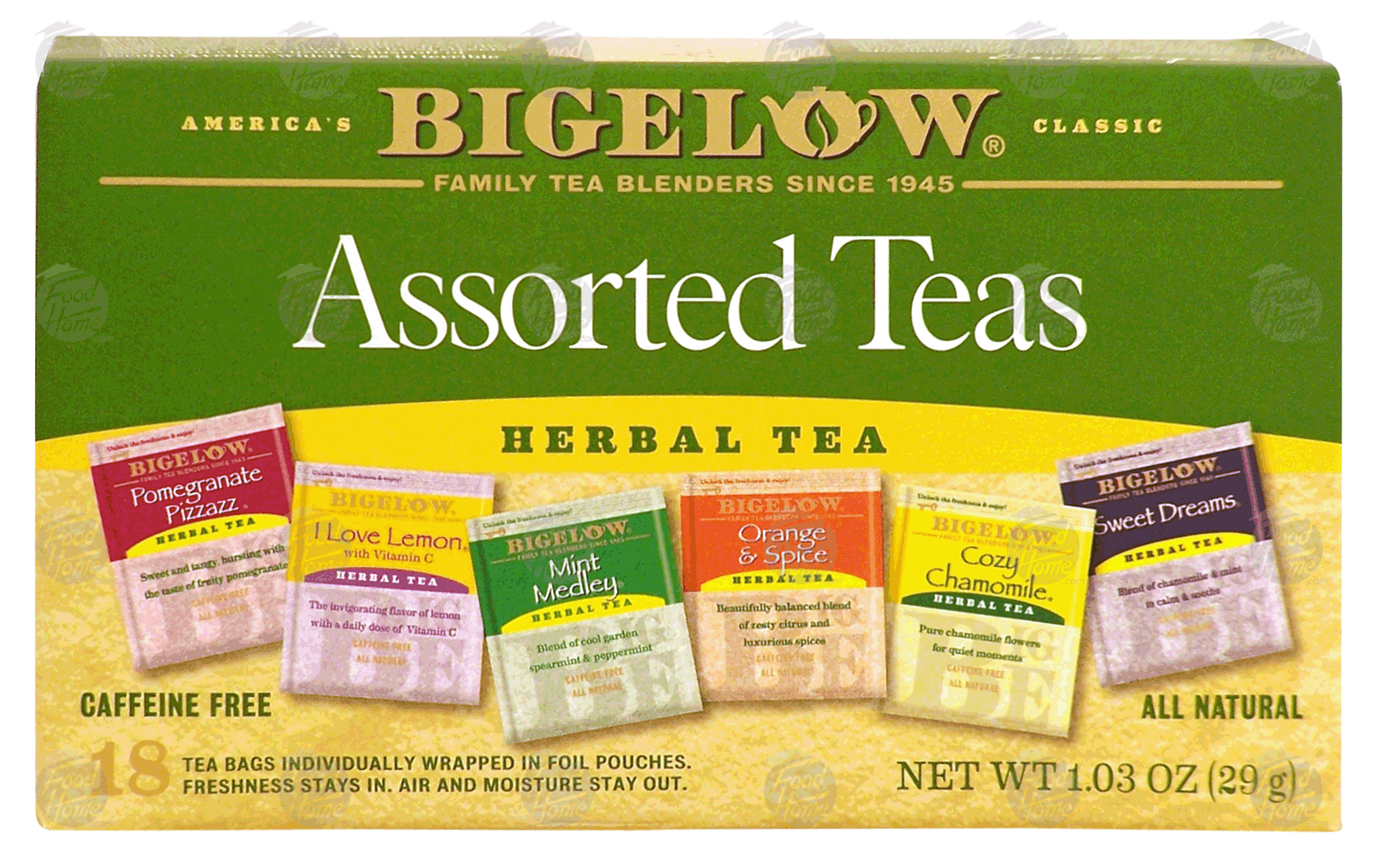 Product Infomation for Bigelow assorted teas