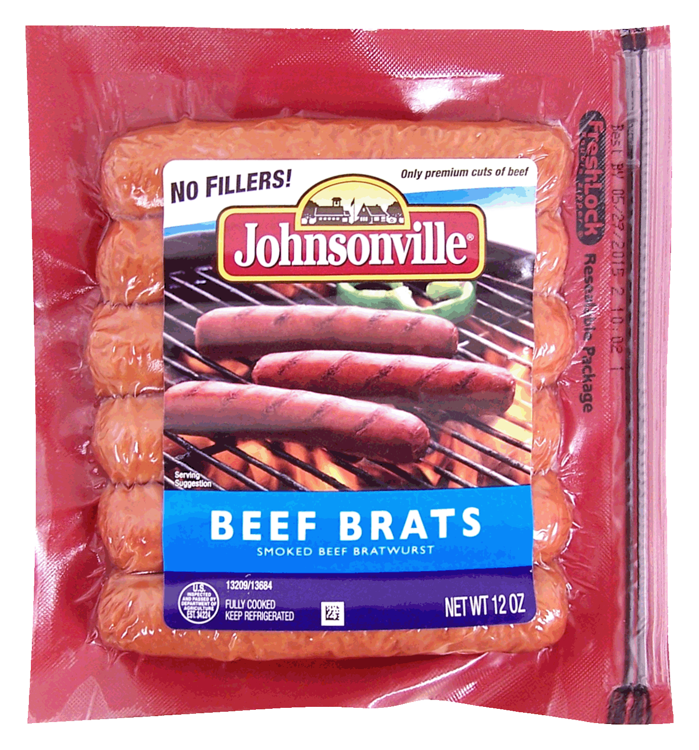 Groceries-Express.com Product Infomation For Johnsonville Beef Brats, 6 ...