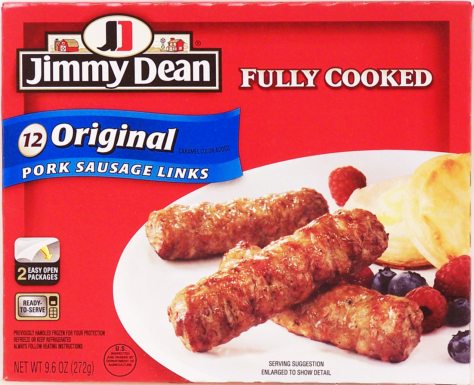 Groceries Product Infomation For Jimmy Dean 12 Fully Cooked Pork Sausage Links 